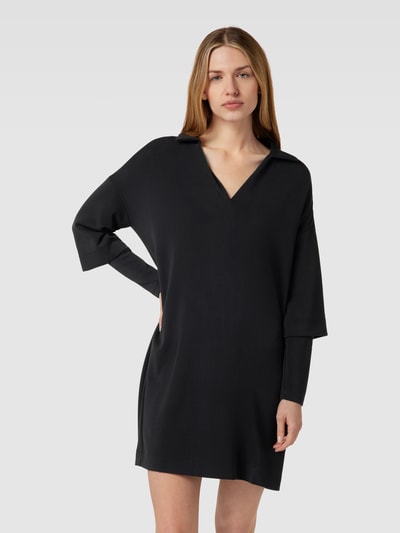 s.Oliver BLACK LABEL Knielanges Kleid mit Umlegekragen Black 4