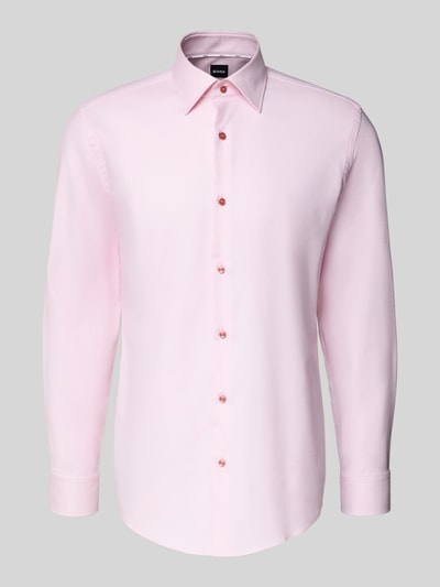 BOSS Slim fit zakelijk overhemd van een mix van katoen en elastaan Lichtroze - 2
