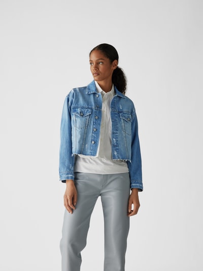 Boyish Cropped Jeansjacke im Oversized-Design Blau 4