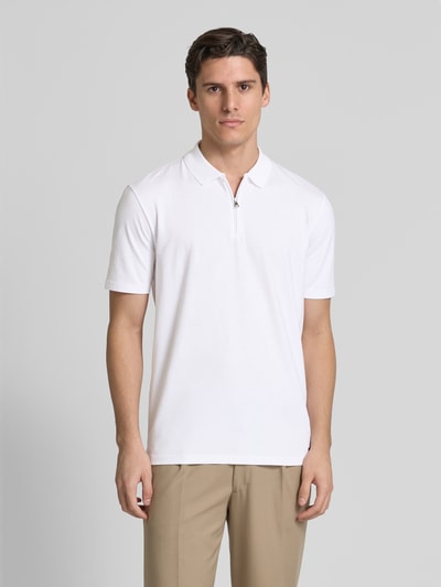 HUGO Regular Fit Poloshirt mit Label-Patch Modell 'Dekok' Weiss 4