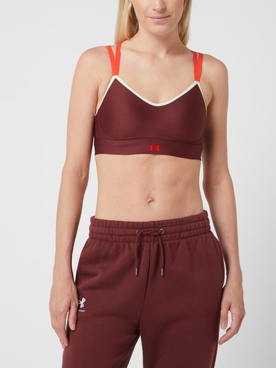 Under Armour Bustier met cut-outs, model 'UA Infinity Low Strappy' Bordeaux - 4