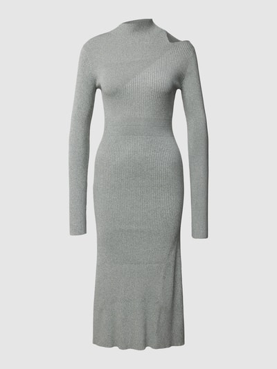 Calvin Klein Womenswear Strickkleid aus Viskose-Mix in Melange-Optik Mittelgrau Melange 2