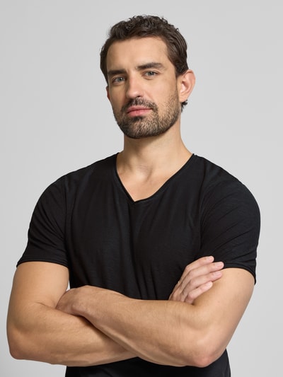 MCNEAL T-shirt z dekoltem w serek Czarny 3