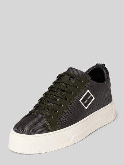 Antony Morato Ledersneaker mit Label-Applikation Anthrazit 1