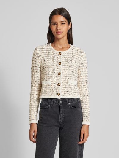 Jake*s Collection Cardigan met ronde hals Ecru - 4