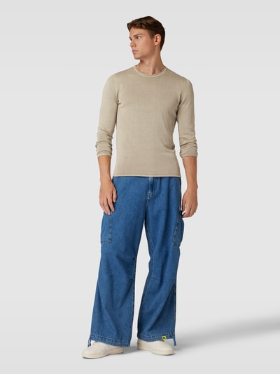 ONLY & SONS Strickpullover mit Rundhalsausschnitt Modell 'GARSON' Anthrazit 1