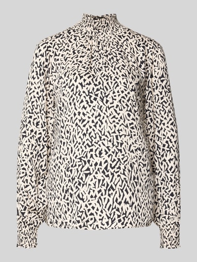 Milano Italy Regular Fit Bluse mit Stehkragen Offwhite 2