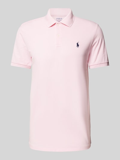 Polo Ralph Lauren Tailored fit poloshirt met logostitching Felroze - 2