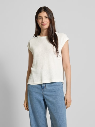 OPUS Gebreide top met kapmouwen, model 'Spunki' Offwhite - 4