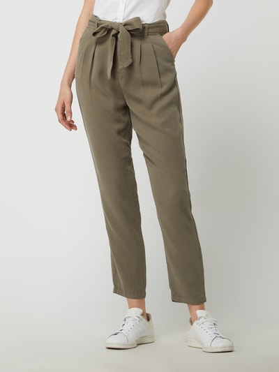 Vero Moda Loose Fit Bundfaltenhose aus Lyocell Modell 'Mia' Oliv 4