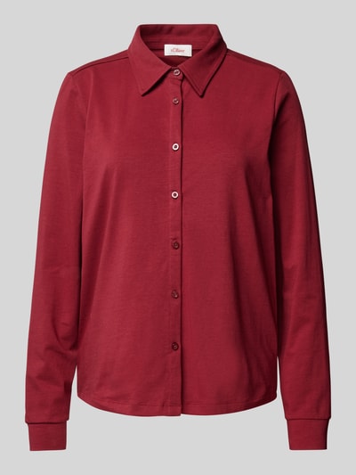 s.Oliver RED LABEL Regular fit blouse met platte kraag Rood - 1