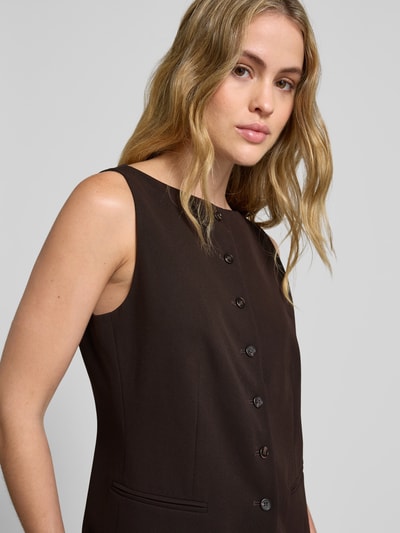 Style Icon Collection Ärmellose Weste mit Knopfleiste - curated by Anouk Yve Dunkelbraun 3