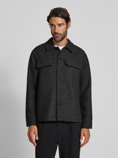 Casual Friday Regular Fit Hemdjacke mit Knopfleiste Modell 'FRILOF' Dunkelgrau 4