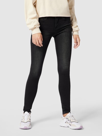 Levi's® Super skinny fit jeans met stretch, model '710™' Zwart - 4