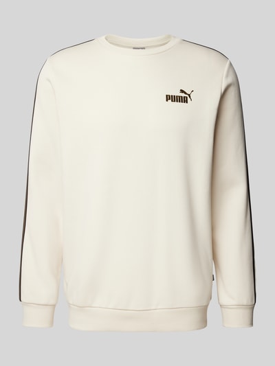 PUMA PERFORMANCE Sweatshirt mit Label-Print Offwhite 1