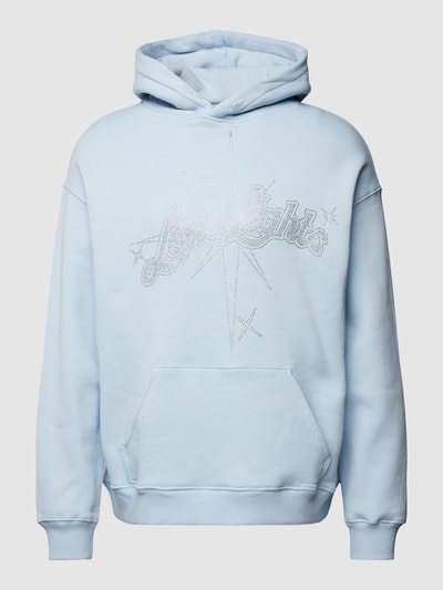 Low Lights Studios Hoodie met strass-steentjes Lichtblauw - 2