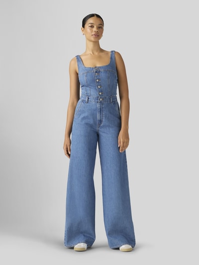 Levi's® Schmaler Jumpsuit aus reiner Baumwolle Modell 'AUDRA SEAMED' Jeansblau 4
