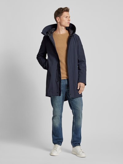 Peuterey Parka met capuchon, model 'Kasa' Marineblauw - 1