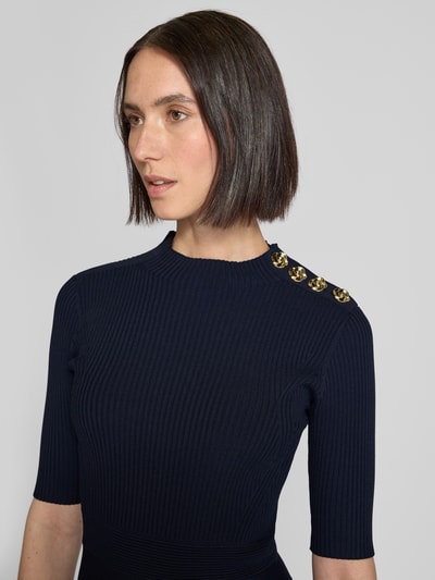 Ted Baker Gebreide jurk met sierknopen Marineblauw - 3