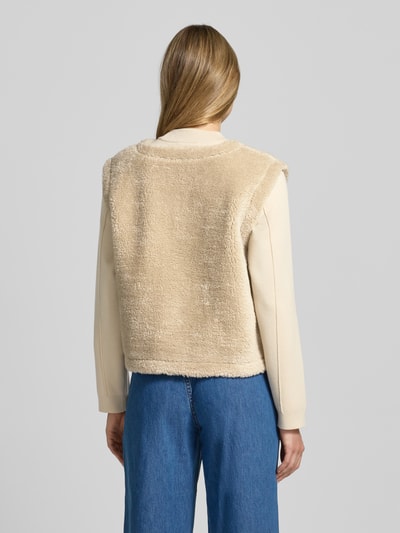 Christian Berg Woman Kamizelka z sztucznego futra z okrągłym dekoltem Piaskowy 5