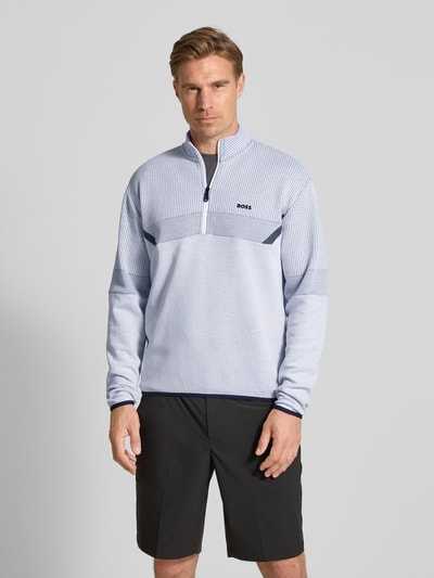 BOSS Green Regular Fit Sweatshirt mit Baumwolle Modell 'QZ SWEAT' Weiss 4