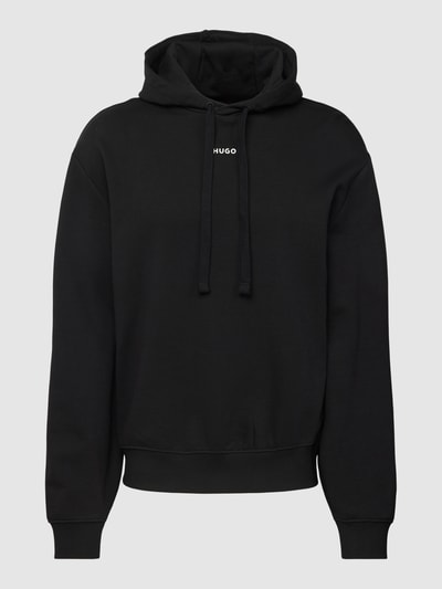 HUGO Hoodie mit Label-Print Modell 'Dapo' Black 2