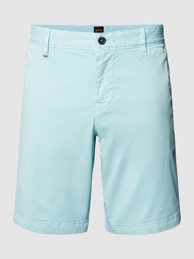 BOSS Orange Slim Fit Chino-Shorts mit Eingrifftaschen Aqua 2