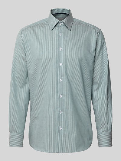 ETERNA Modern fit zakelijk overhemd van katoen met kentkraag Groen - 2