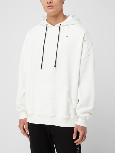 Progetto7 Hoodie im Destroyed-Look Offwhite 4