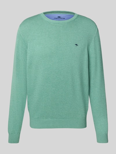 Fynch-Hatton Strickpullover mit Rundhalsausschnitt Schilf 2
