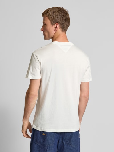 Tommy Jeans Regular Fit T-Shirt aus reiner Baumwolle Offwhite 5