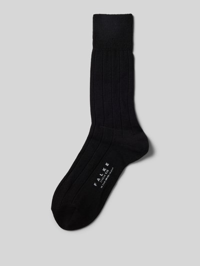 Falke Socken mit Label-Detail Modell 'LHASA' Black 1