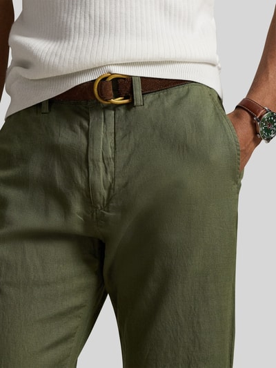 Polo Ralph Lauren Chino aus Leinen-Baumwoll-Mix Oliv 3