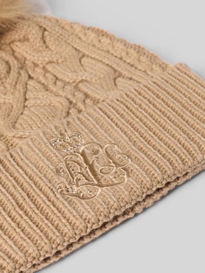 Lauren Ralph Lauren Gebreide muts met wol Camel - 2