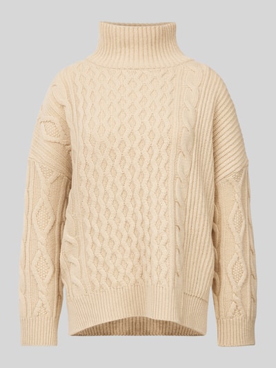 Weekend Max Mara Oversized gebreide pullover met col, model 'VENETO' Zand - 2