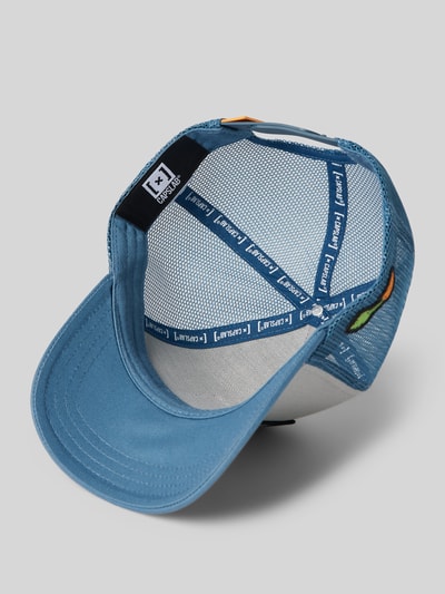 Capslab Trucker-pet met motiefpatch, model 'LOONEY' Lichtblauw - 2