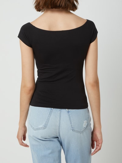 Calvin Klein Jeans Cold-Shoulder-Shirt mit Stretch-Anteil  Black 5