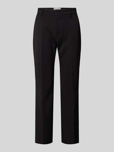 FREE/QUENT Slim fit stoffen broek met verkort model, model 'Isadora' Zwart - 2