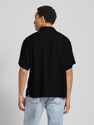 Jack & Jones Relaxed Fit Freizeithemd aus Viskose-Leinen-Mix Modell 'WAYNE' Black 5