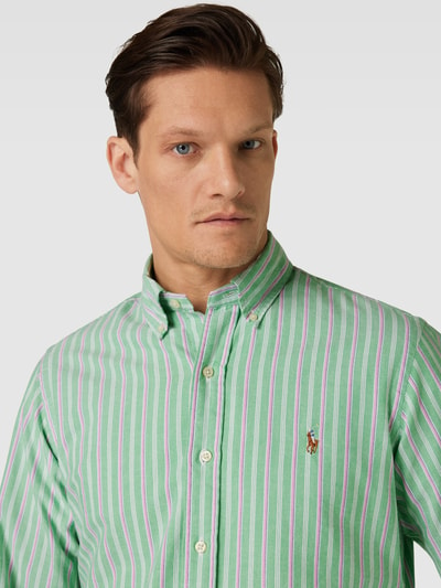 Polo Ralph Lauren Regular Fit Freizeithemd mit Streifenmuster Gruen 3