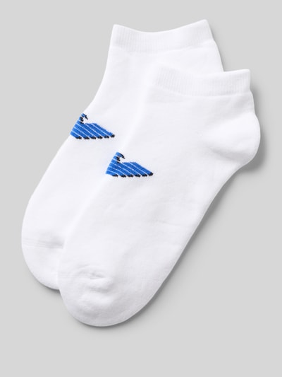 Emporio Armani Socken mit Label-Print im 2er-Pack Weiss 1