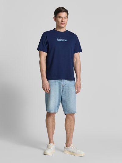 Selected Homme Regular Fit T-Shirt aus reiner Baumwolle Modell 'HASPEN' Marine 1