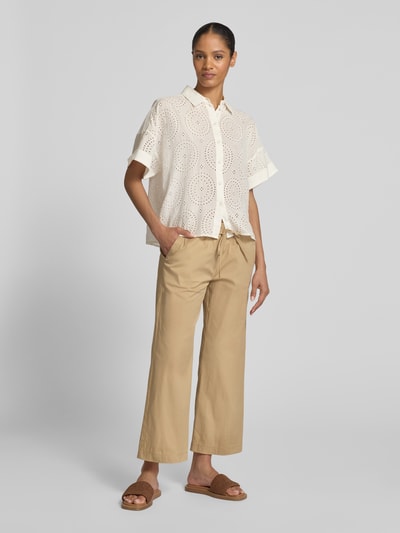 MAC Straight Leg Stoffhose mit verkürztem Schnitt Modell 'CHiara' Beige 1