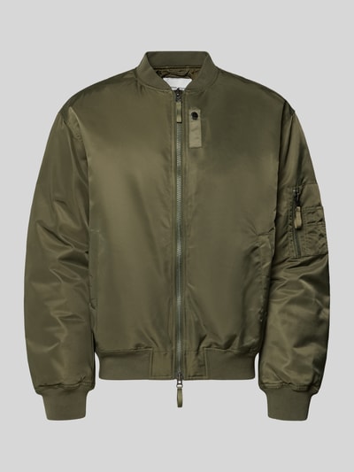 Wood Wood Kurtka bomber z dwukierunkowym zamkiem błyskawicznym model 'Poul' Khaki 2