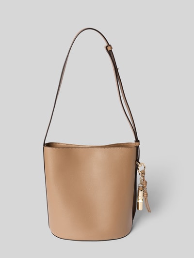 Productfoto, Handtasche aus Leder mit Label-Detail Modell 'ROXIE' van FURLA in lichtbruin, glad leer, magnetische sluiting, hoofdvak, binnenvak met rits, schouderriem 112 cm, 22x25x17 cm