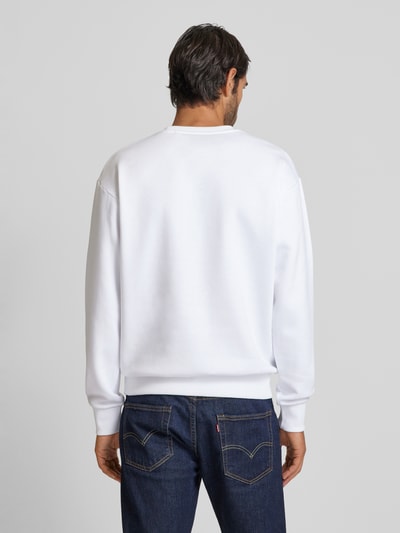 Tom Tailor Denim Basic Fit Sweatshirt mit Label-Schriftzug Weiss 5