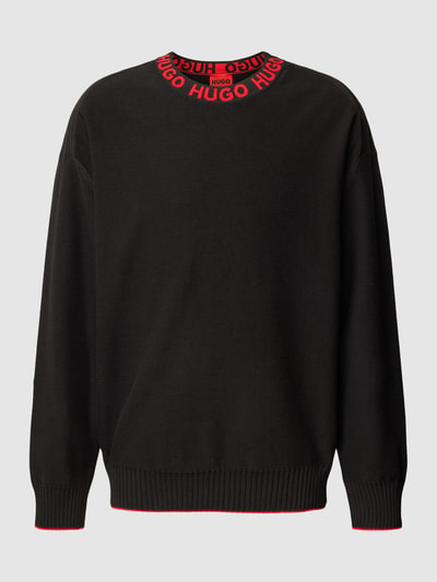 HUGO Strickpullover Modell 'Smarlo' in black Black 2