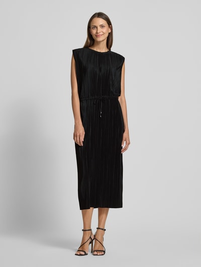 s.Oliver RED LABEL Relaxed Fit Plisseekleid mit Kordelzug BLACK 4
