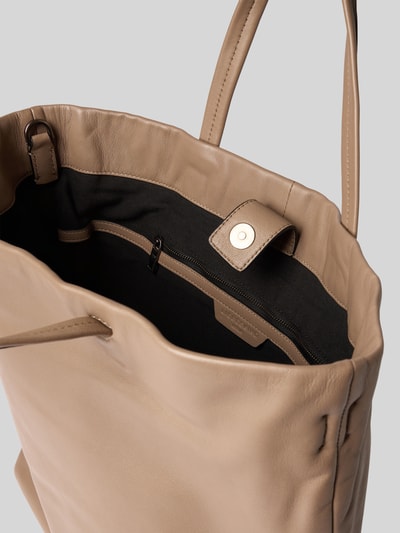 LIEBESKIND BERLIN Leren handtas met labeldetail, model 'Hera' Taupe - 5