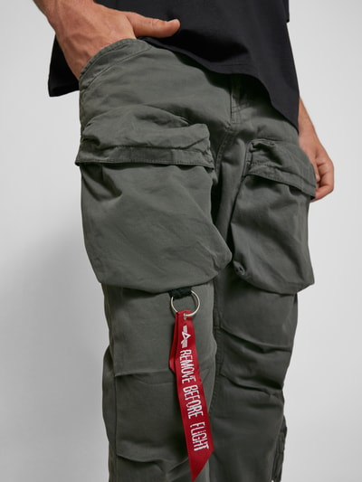 Alpha Industries Regular fit cargobroek met riemlussen, model 'Tactical Pant' Antraciet - 3